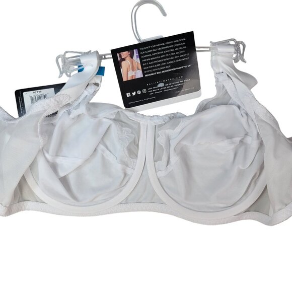 Bali Flower Full Coverage Support Bra White 36DDD Breathable Back Smoothing NWT - Picture 6 of 10
